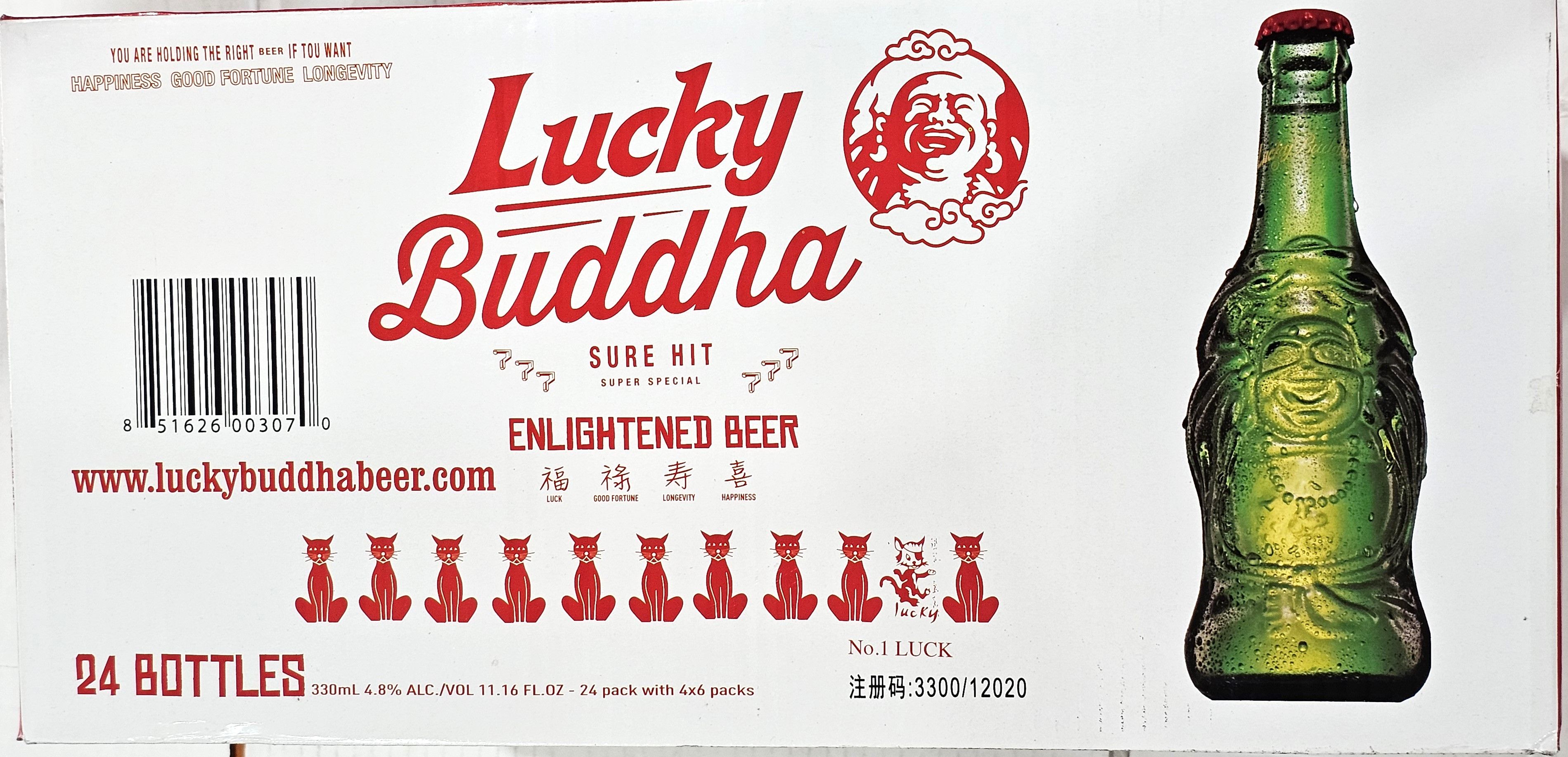 LUCKY BUDDHA 4/6 11.16oz BTLS