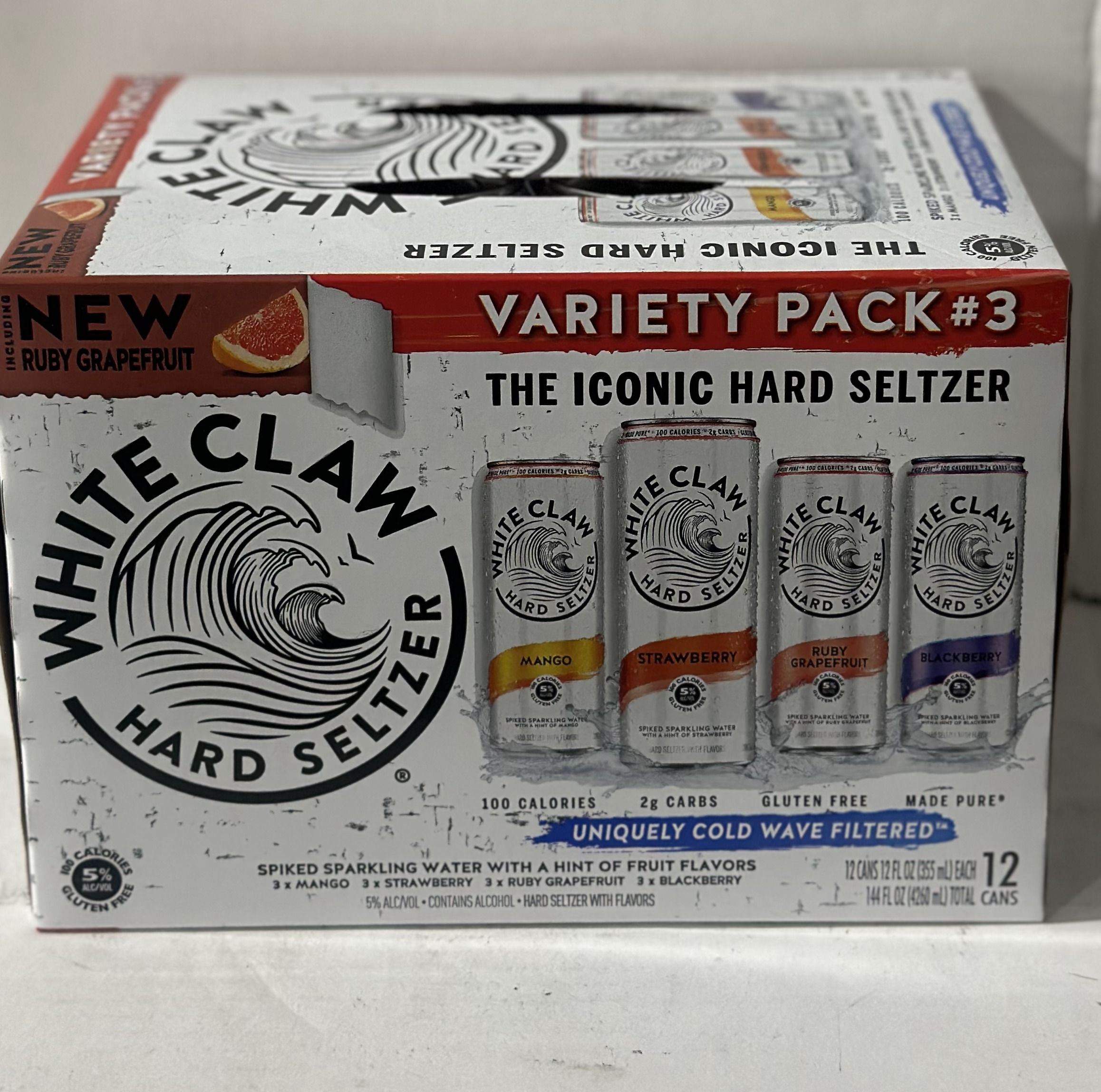 WHITE CLAW VRTY#3 12p12oz