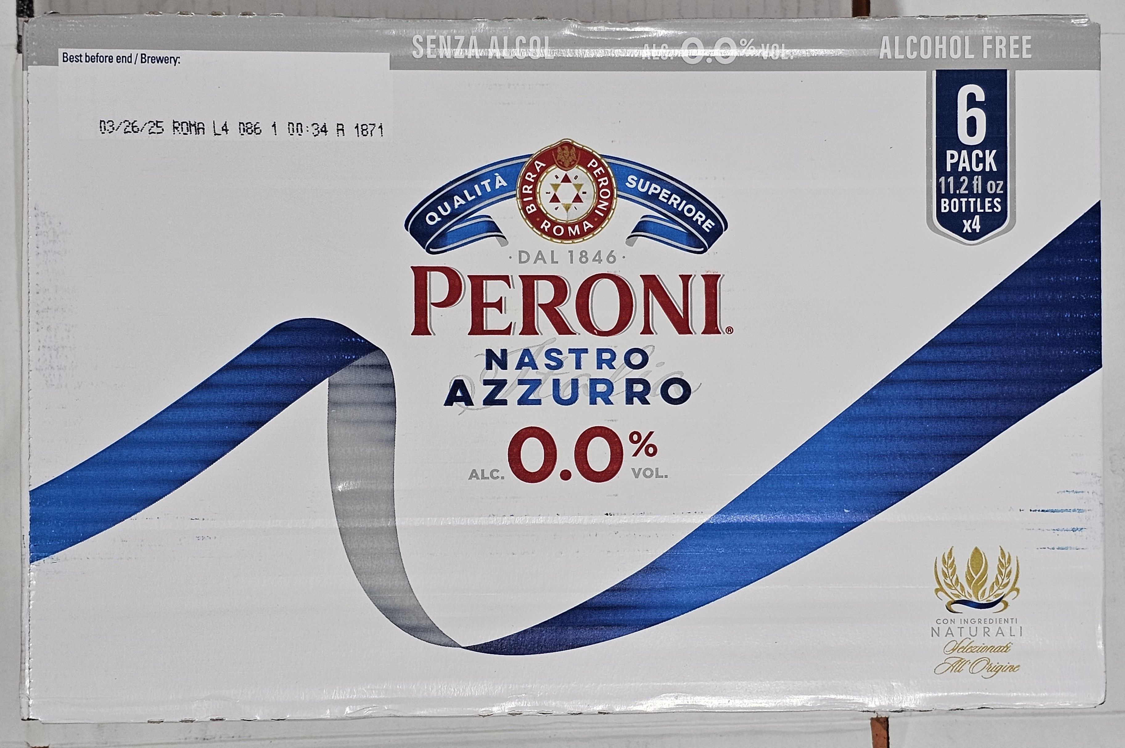 PERONI NASTRO 0.0 4/6 12ozBTL