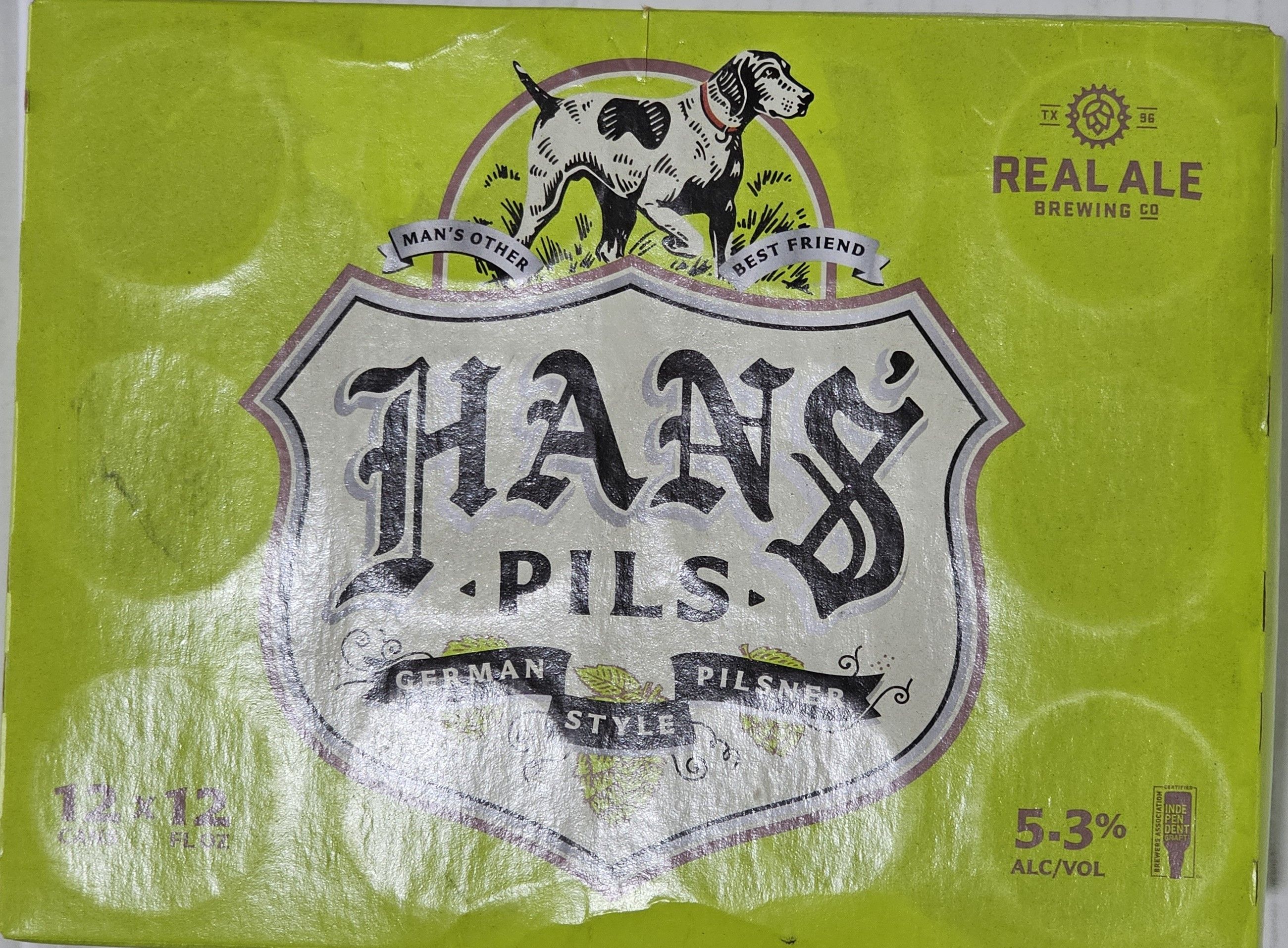 REAL ALE HANS PILS12o CAN