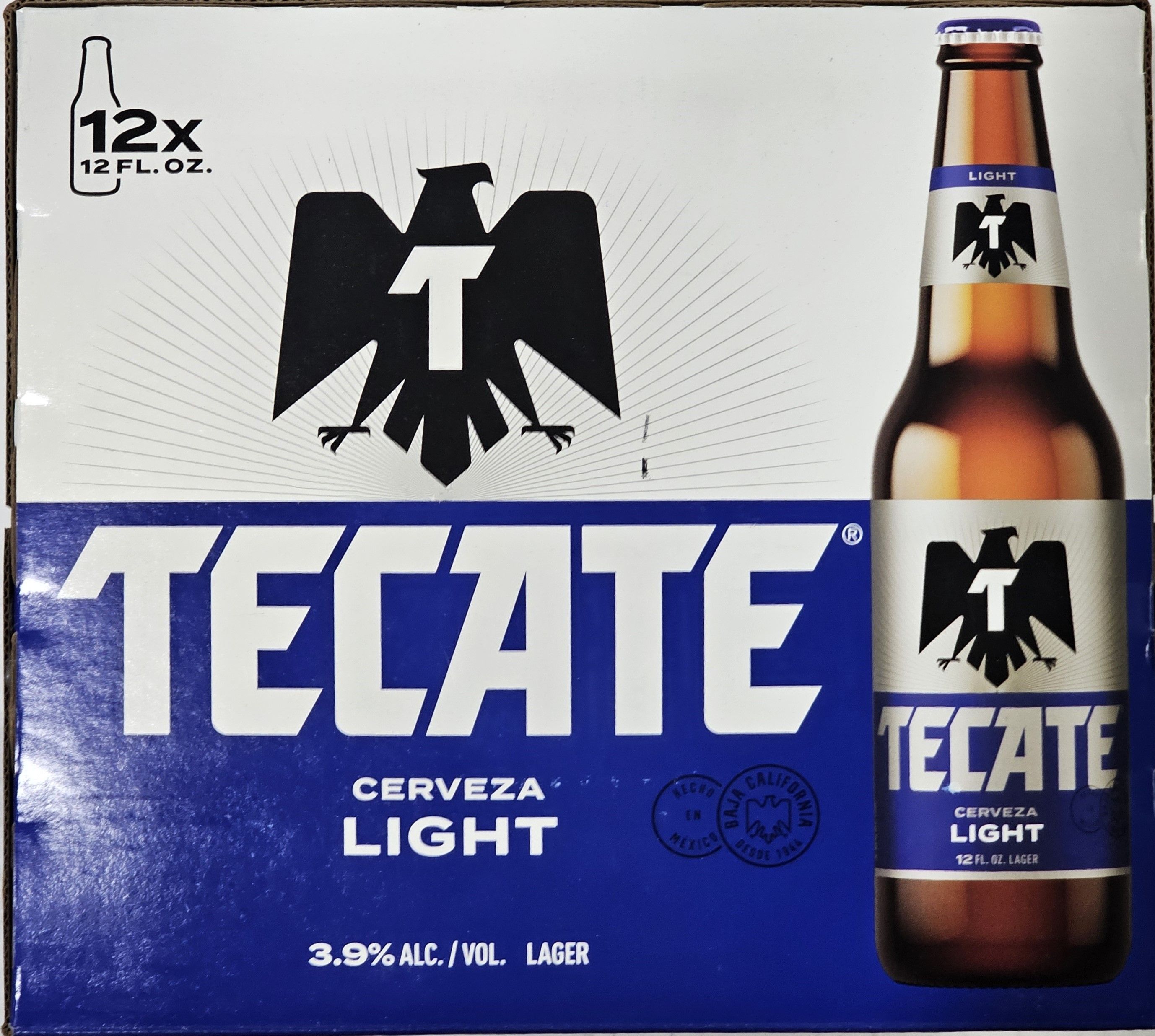 TECATE LIGHT 12oz BTL 24pk CS