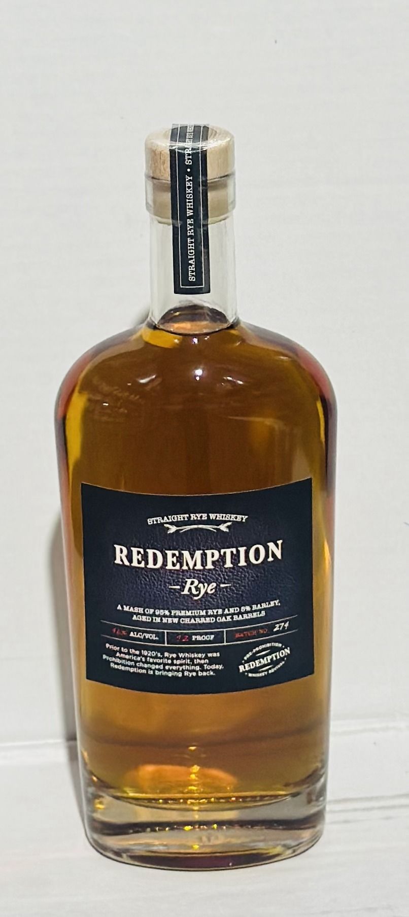 REDEMPTION RYE WHISKEY750