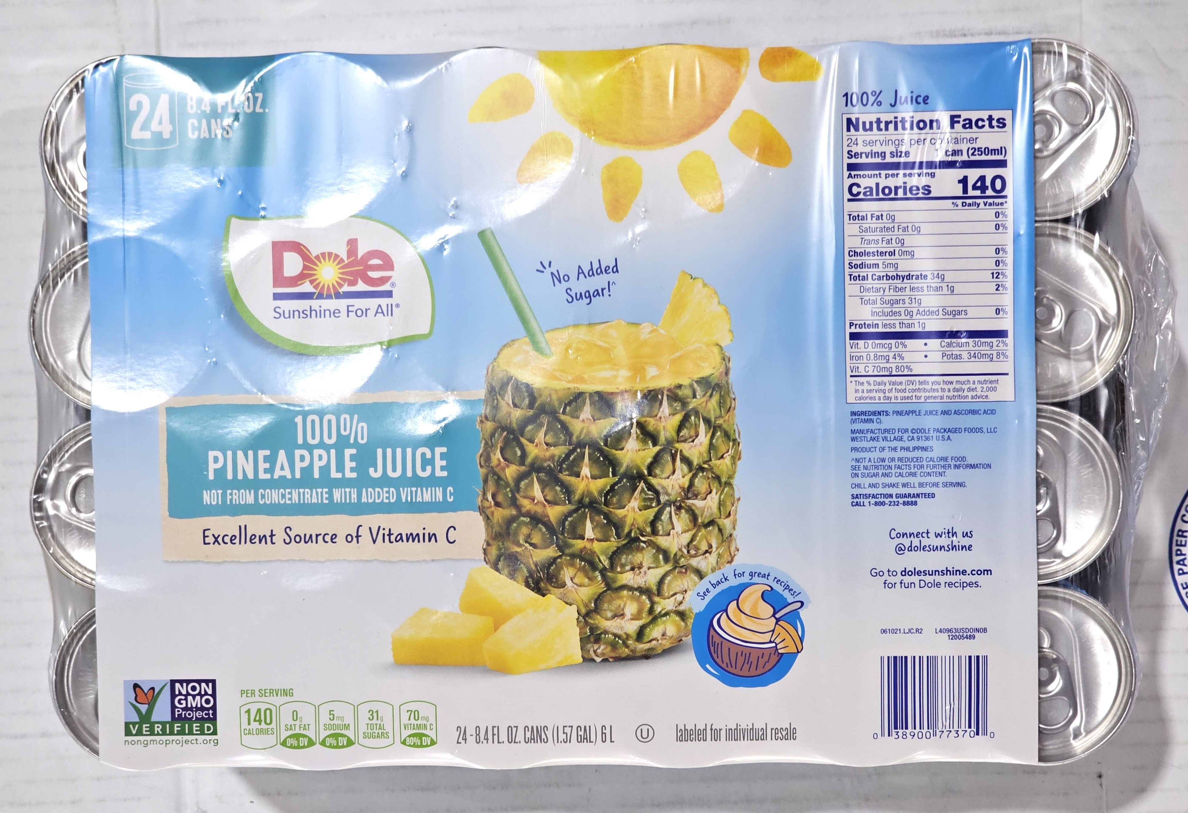 PINEAPPLE JUICE 8.4oz 24pk CAN