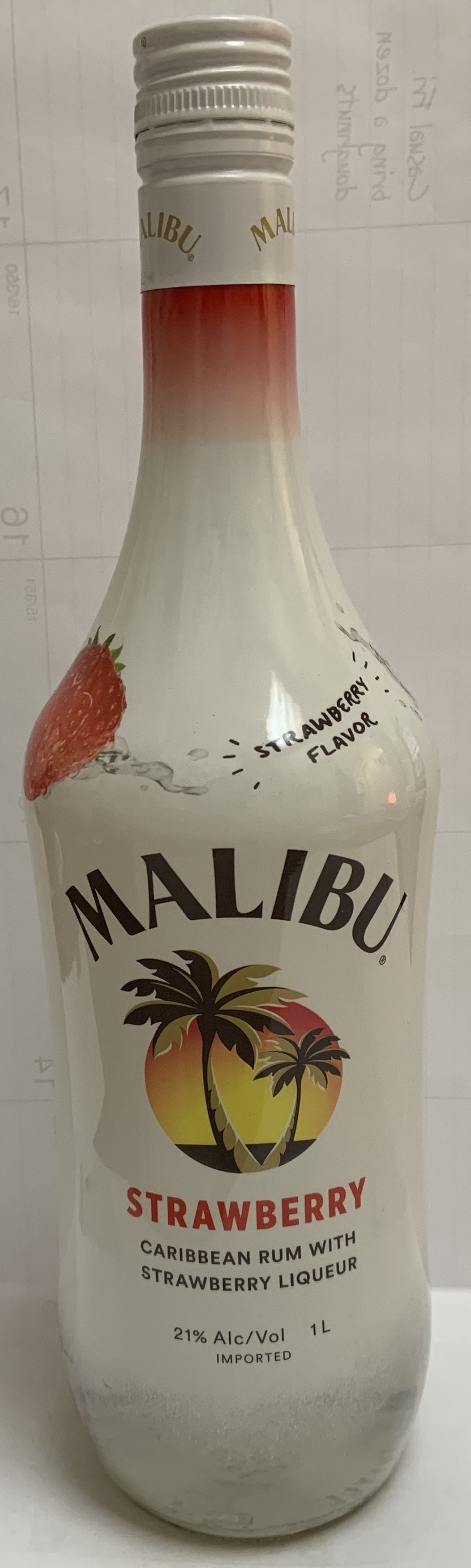 MALIBU STRAWBERRY RUM LTR